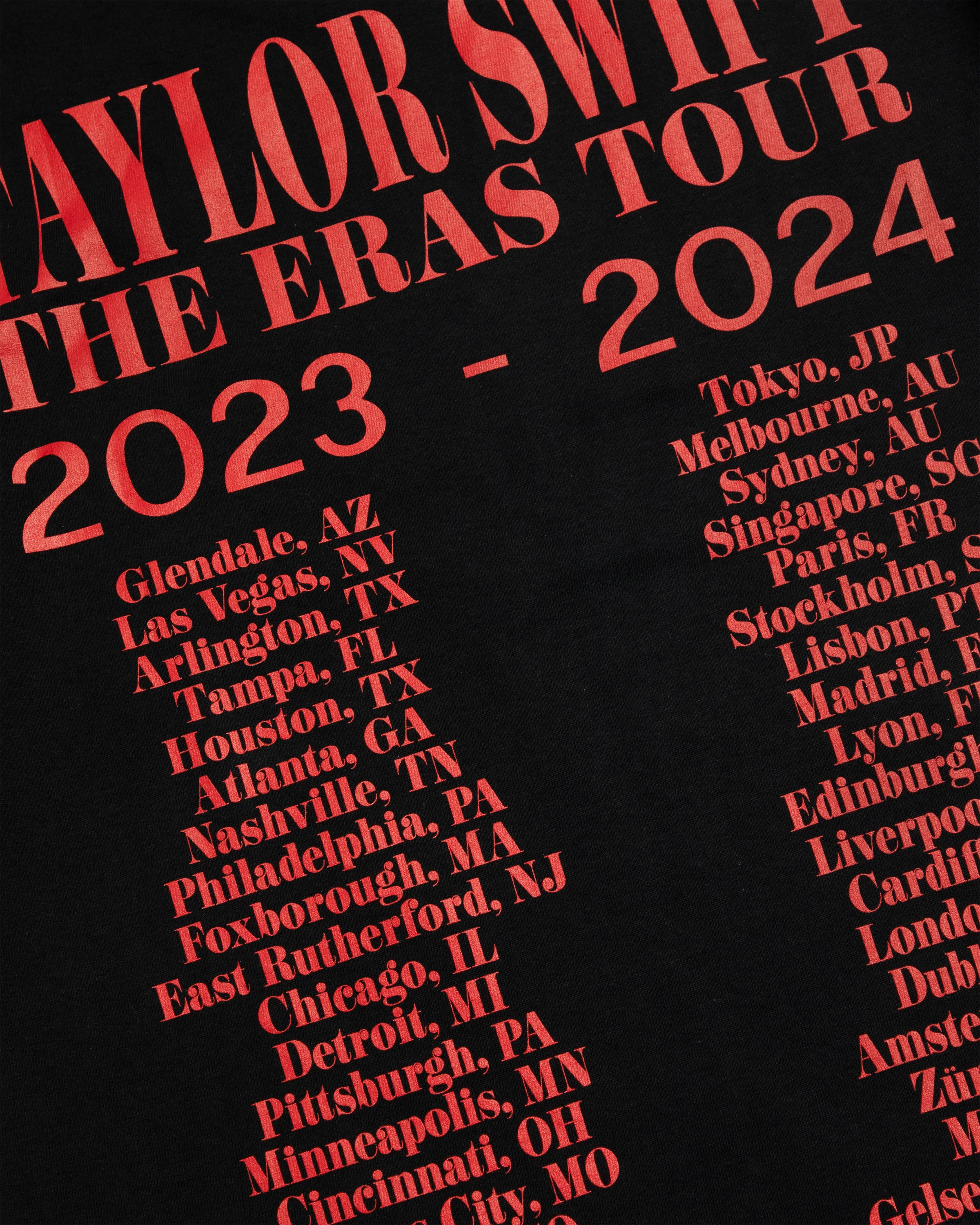 Taylor Swift | The Eras Tour Photo Black T-Shirt - Image 4
