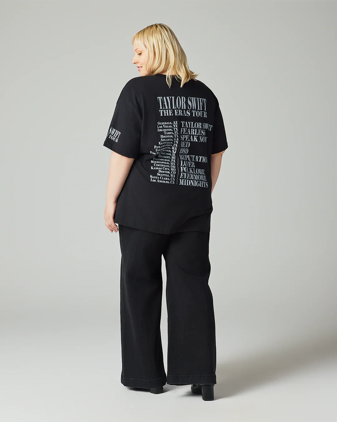 Taylor Swift | The Eras Tour Through LA Black T-Shirt - Image 6