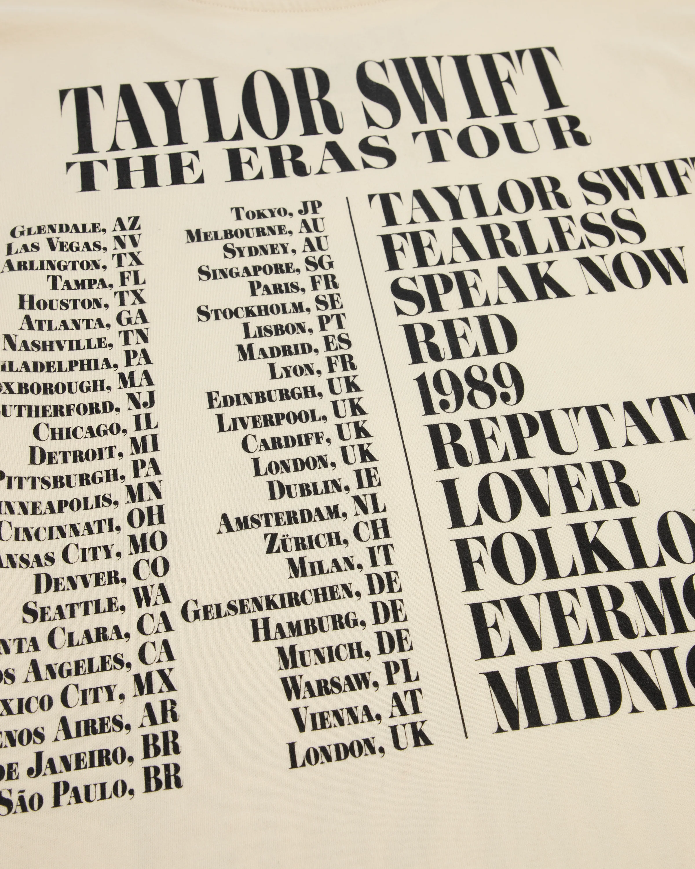 Taylor Swift | The Eras Tour Through London Beige T-Shirt - Image 4