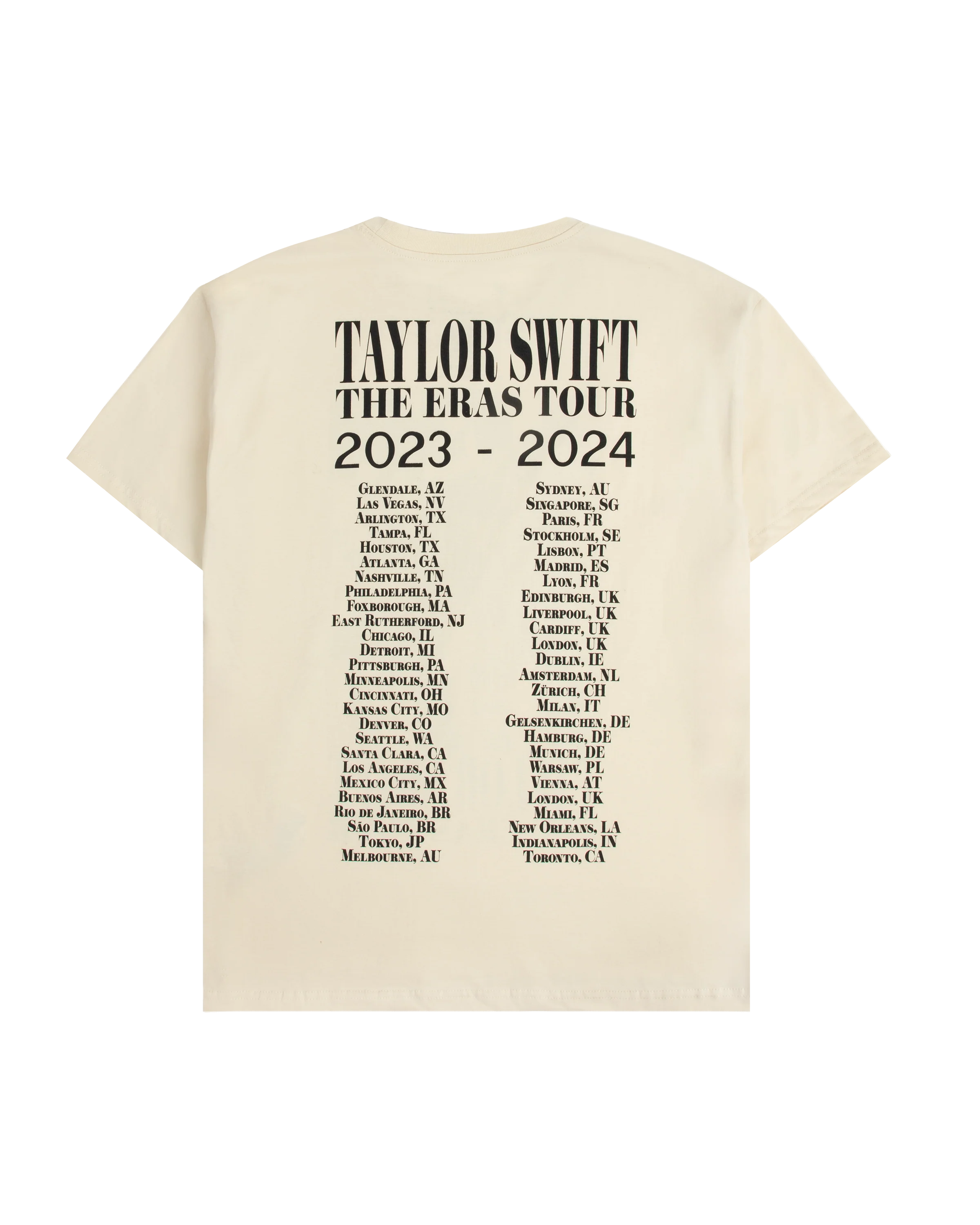 Taylor Swift | The Eras Tour Through Toronto Beige T-Shirt - Image 2