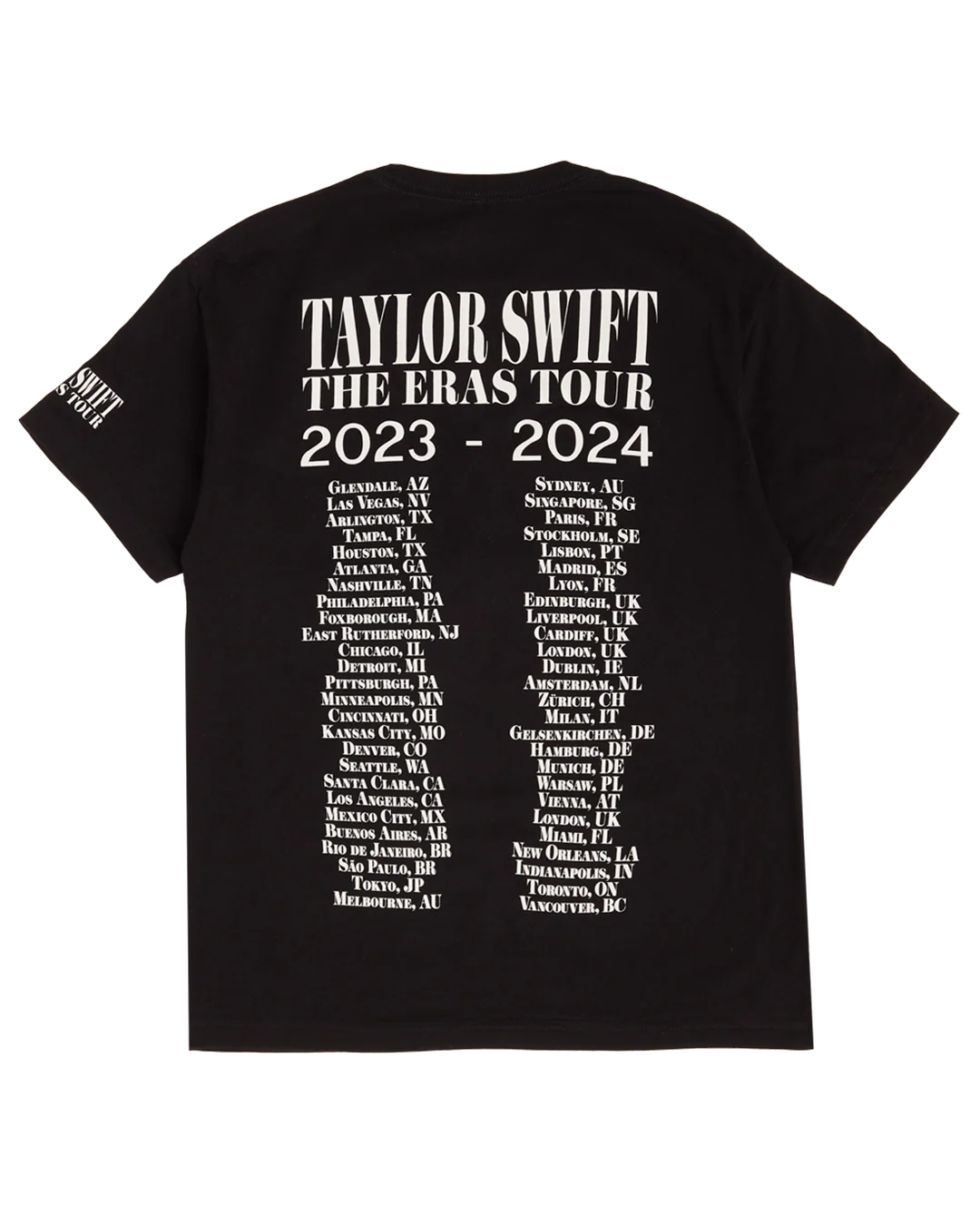 Taylor Swift | The Eras Tour Through Vancouver I Black T-Shirt - Image 2
