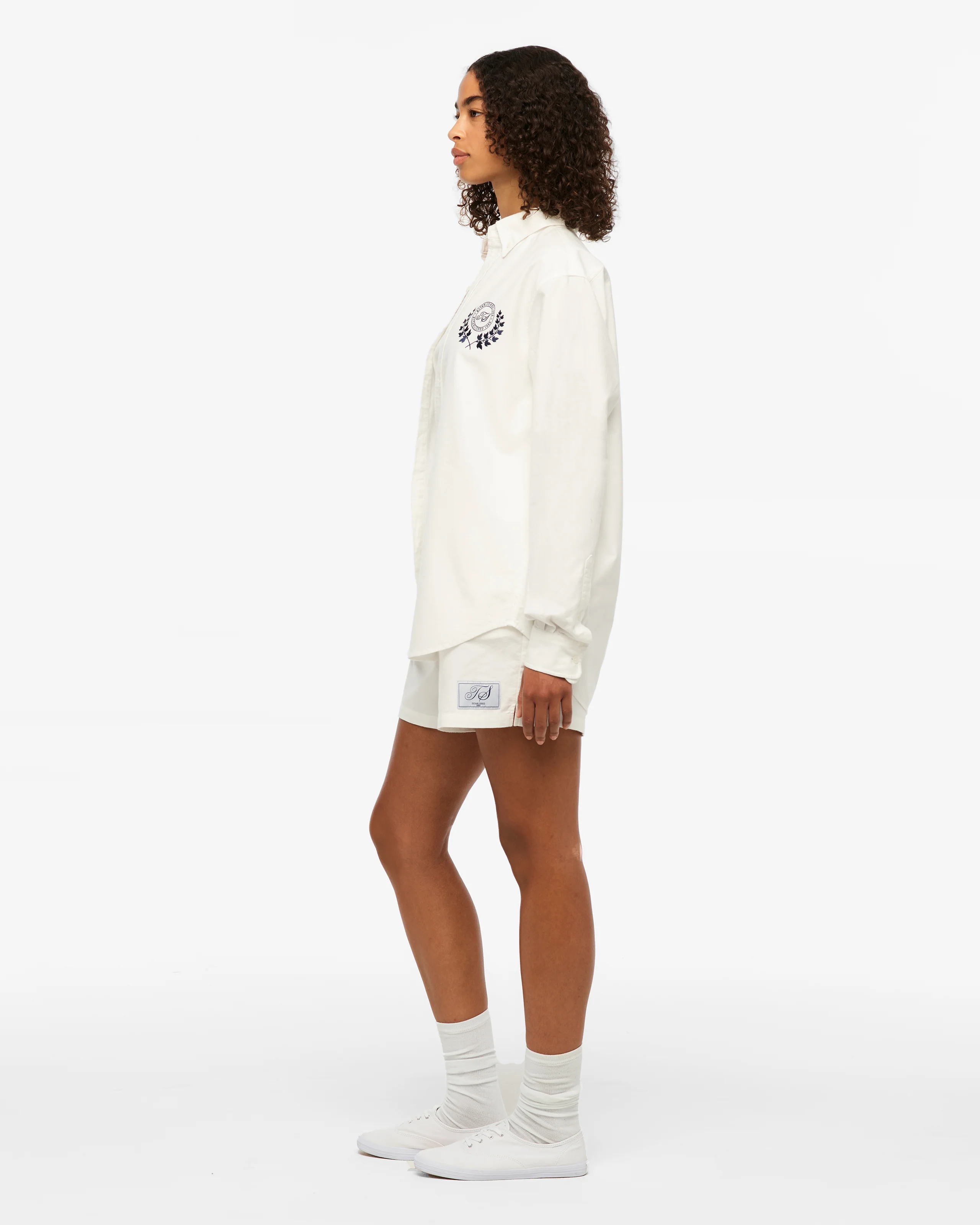 TS Crest White Oxford Shirt - Image 8