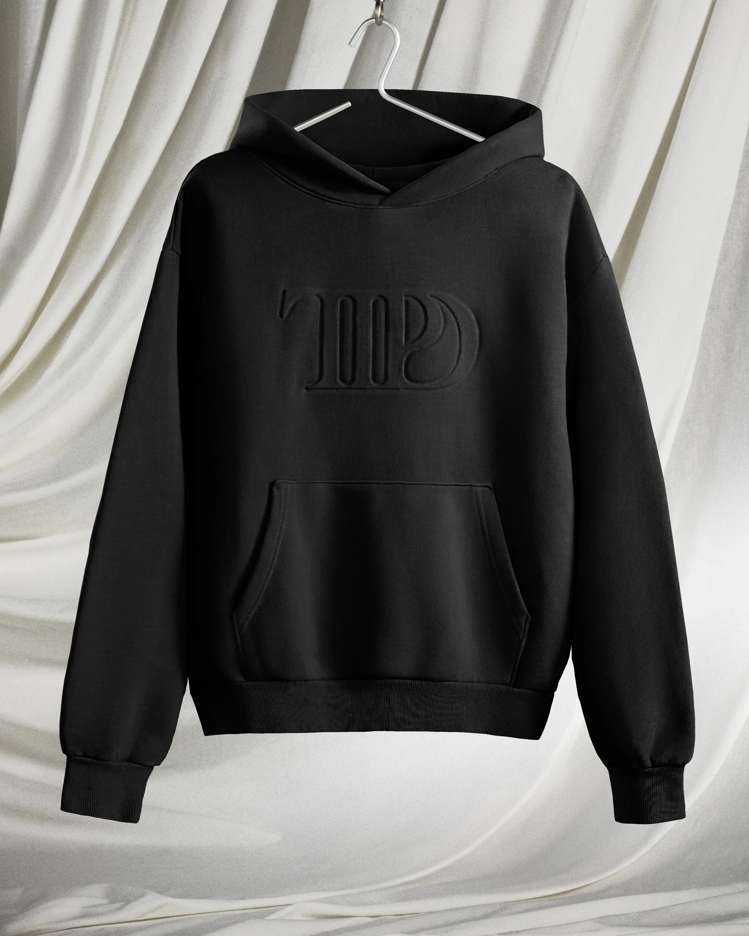 TTPD Black Embossed Hoodie - Image 3