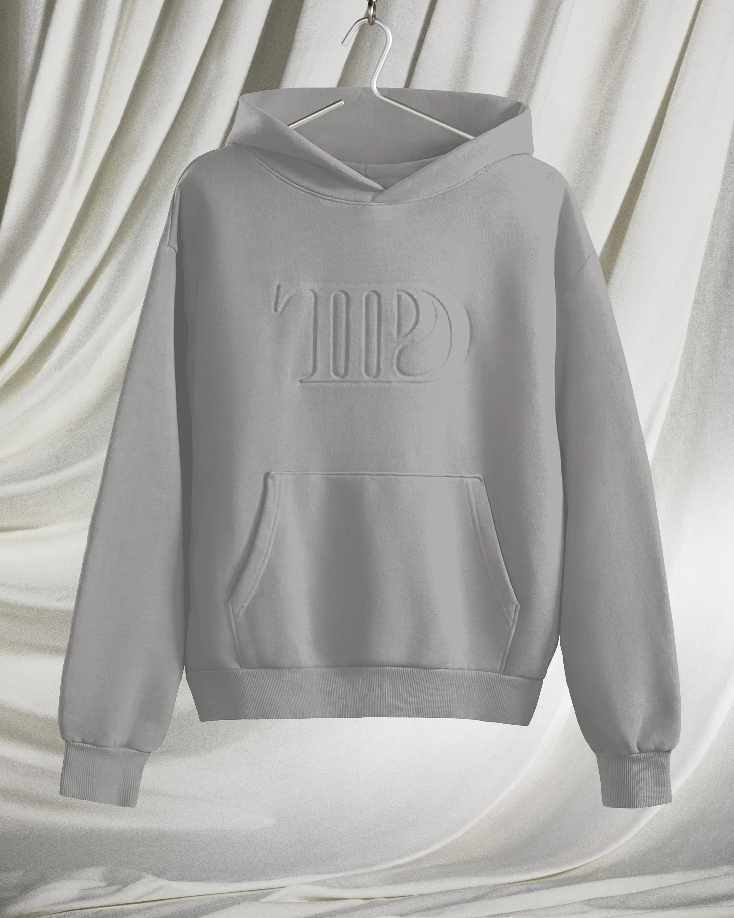 TTPD Gray Embossed Hoodie - Image 3